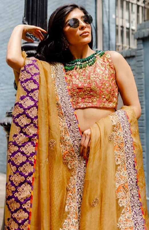 Chiffon Lehenga Adorned with Resham Work with a Silk Choli